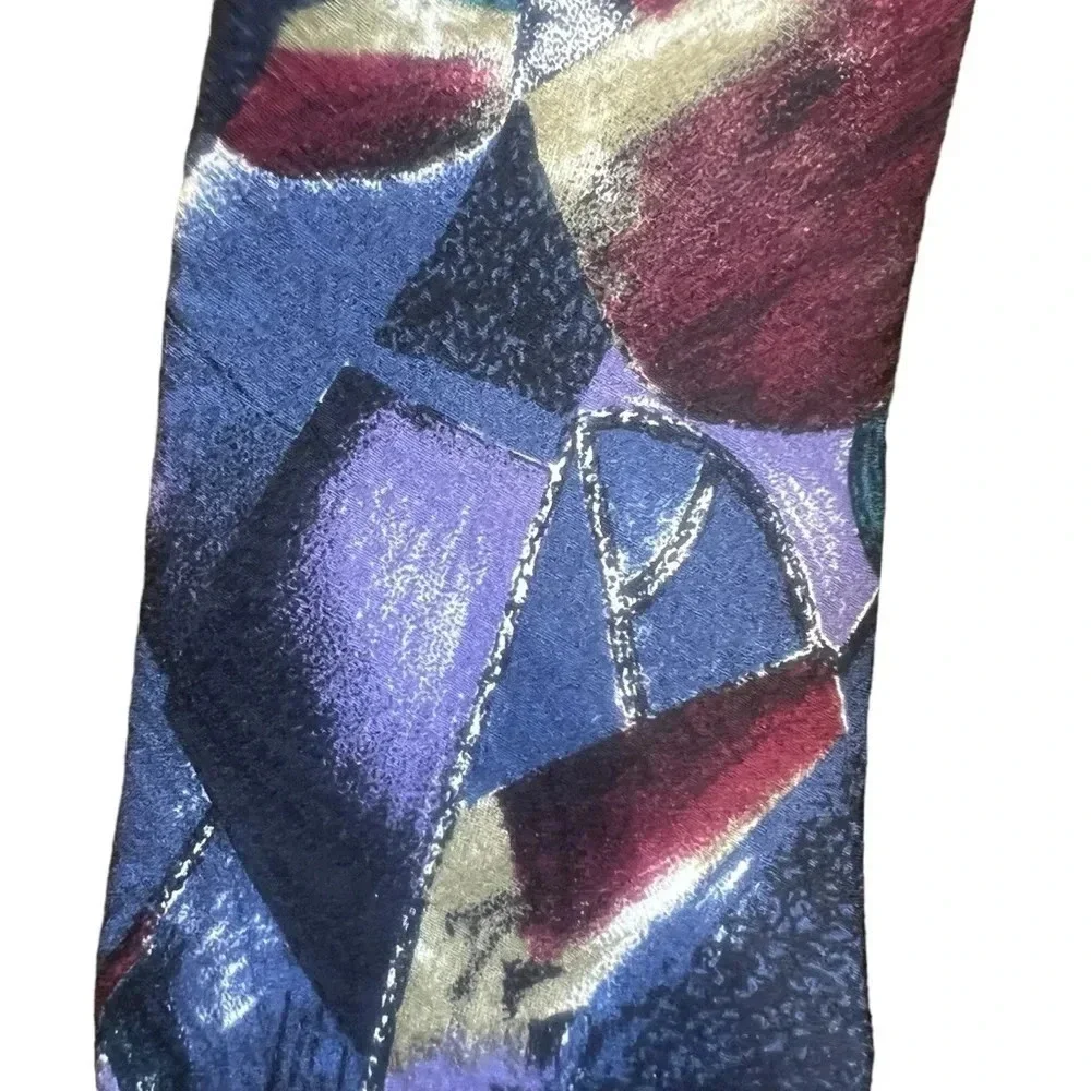 Vintage Seigo New York for Nordstrom abstract pattern 100% silk tie